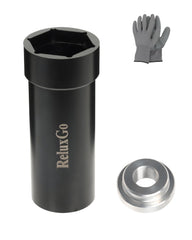 ReluxGo compact design 5.5 inch depth tool fits 1/2 inch drive setups neatly.
