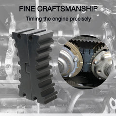 ReluxGo crankshaft locking tool helps hold the crank during timing procedures