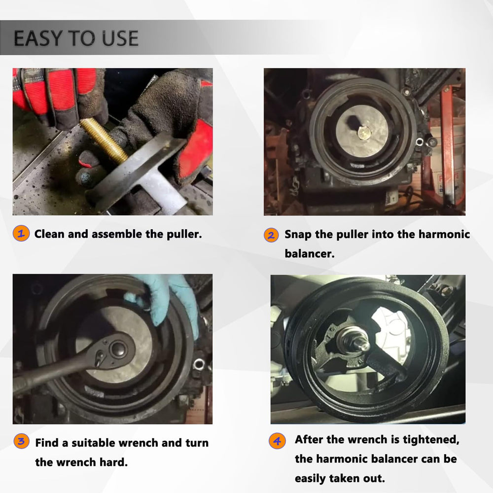 ReluxGo harmonic puller fits GM LS engines for quick service.