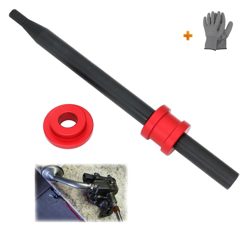 ReluxGo oil pump primer tool front view shows a sturdy steel build for Chevy engines.