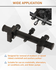 ReluxGo ribbed drive pulley remover enabling safe extraction of stubborn pulleys