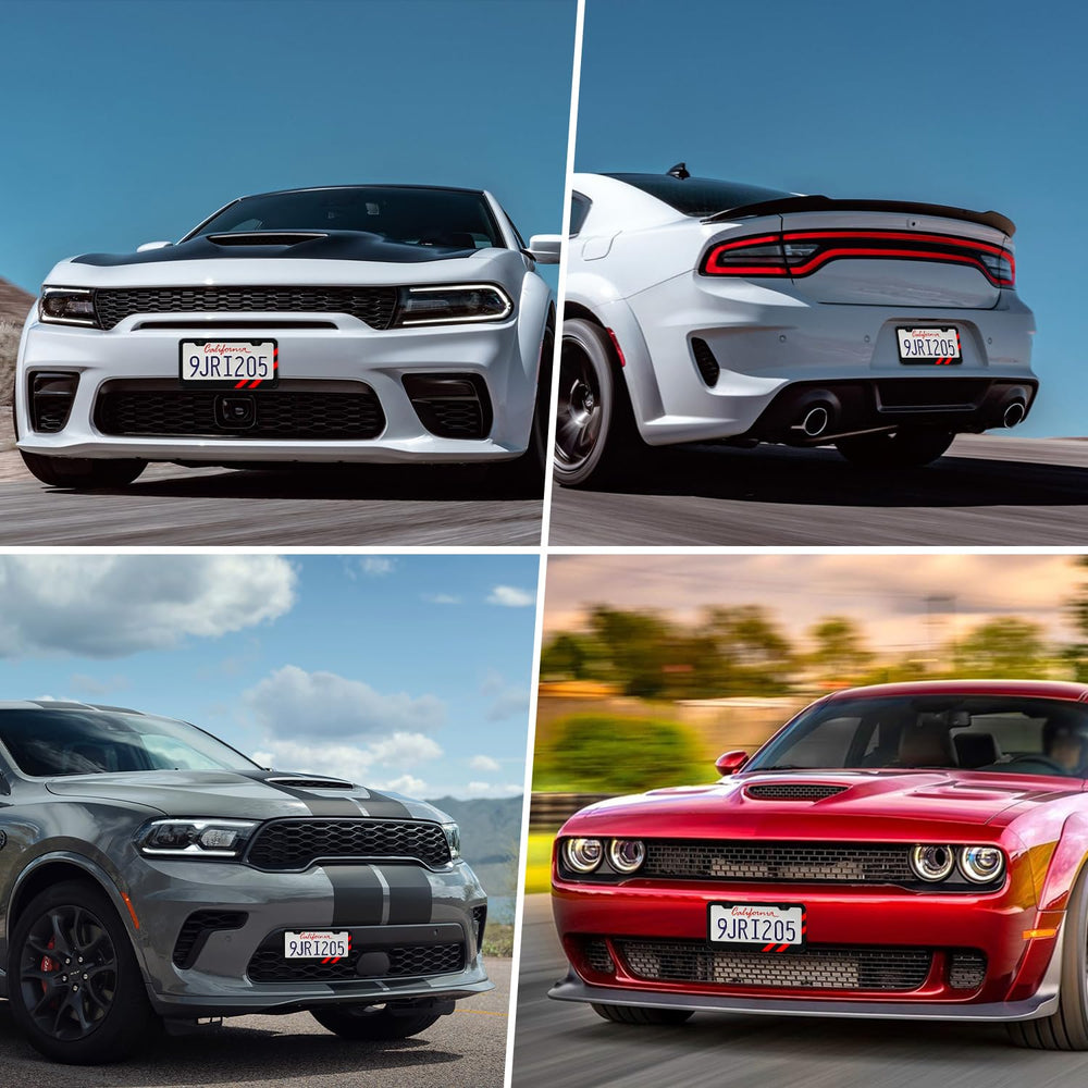 REMOCH Dodge Charger compatibility frames fit front and rear tags.
