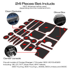 REMOCH red trim shifter liner guards surfaces and reduces movement while driving