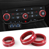 REMOCH red metallic knob cover for Durango adds premium protection and style.