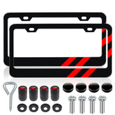 REMOCH license plate frames front view with red matte finish for style.
