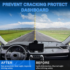 REMOCH Rav4 dash cover anti-slip backing for secure placement on the dash.