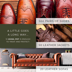Renapur Leather Balsam uses natural waxes and oils for safe leather care.