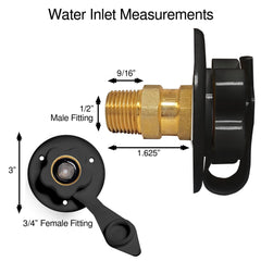 Renator RV hose connector for quick, secure hookups