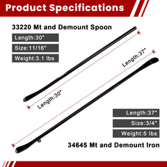 Rendasun 30in tire spoon with angled tip for bead demounting