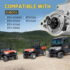 Rendrox 12V starter motor for Kubota RTV-X1100C, reliable engagement and easy starts.