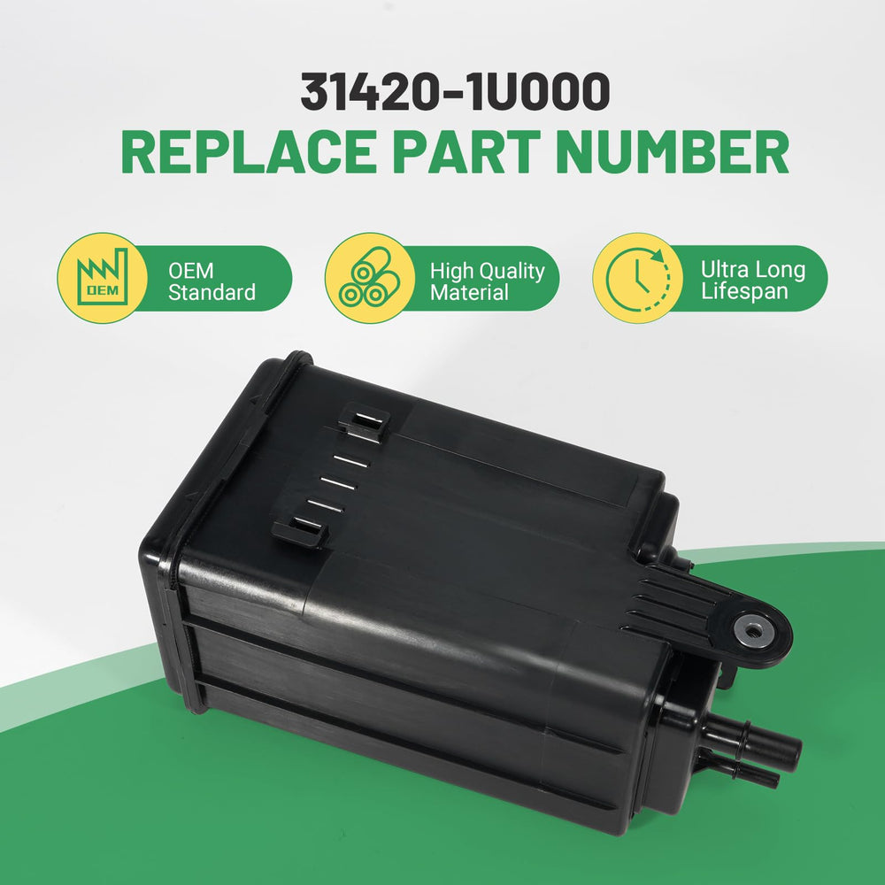 OE replacement canister with 31420-1U000/1U300 numbers, reliable OEM-style fit