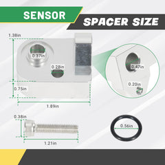 Spacer block protecting MAP sensor from exhaust heat