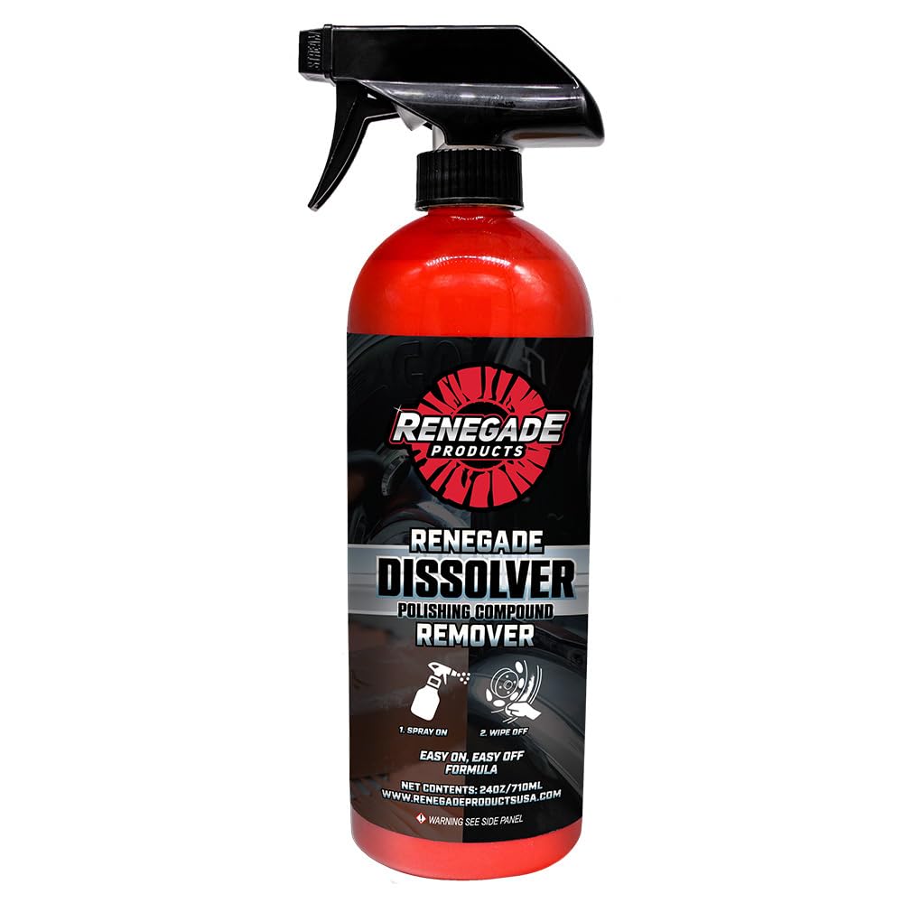 Renegade Dissolver bottle pour enables easy application and residue removal.