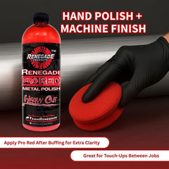 Rebel Pro Red liquid polish bottle included in Renegade kit