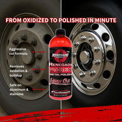 Renegade Pro Red on semi-truck, RV, and boat metal surfaces.
