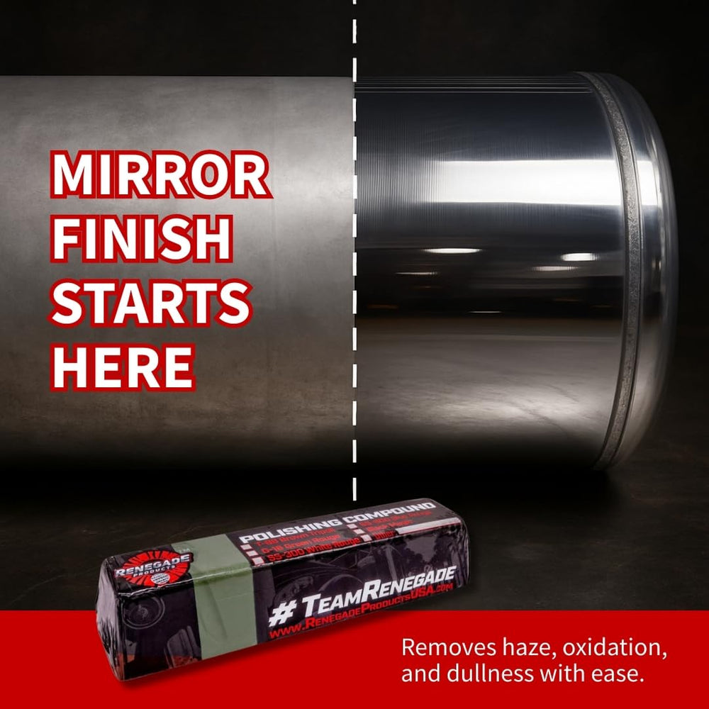 Renegade Q36 One-Step Polishing Bar shines on automotive and industrial metals.