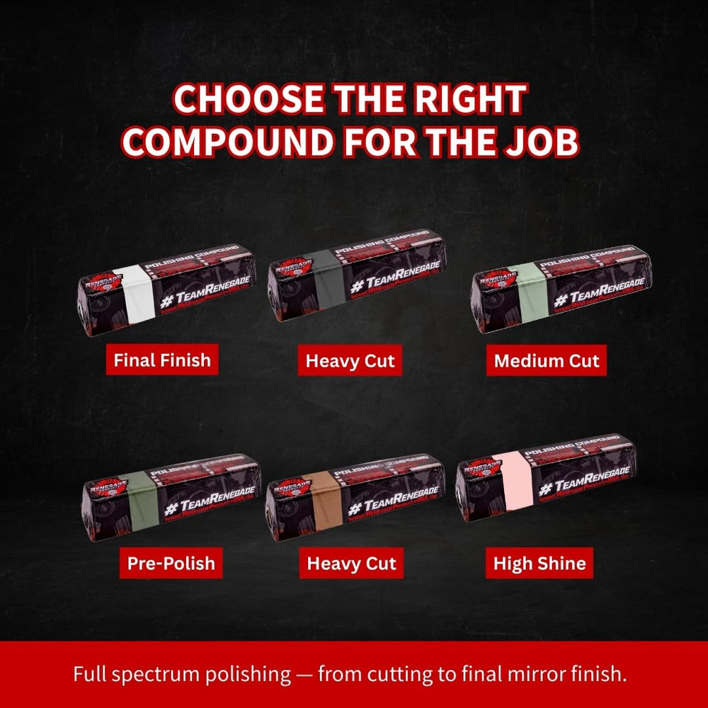 Renegade Q36 One-Step Polishing Bar provides a protective shine against future tarnish.