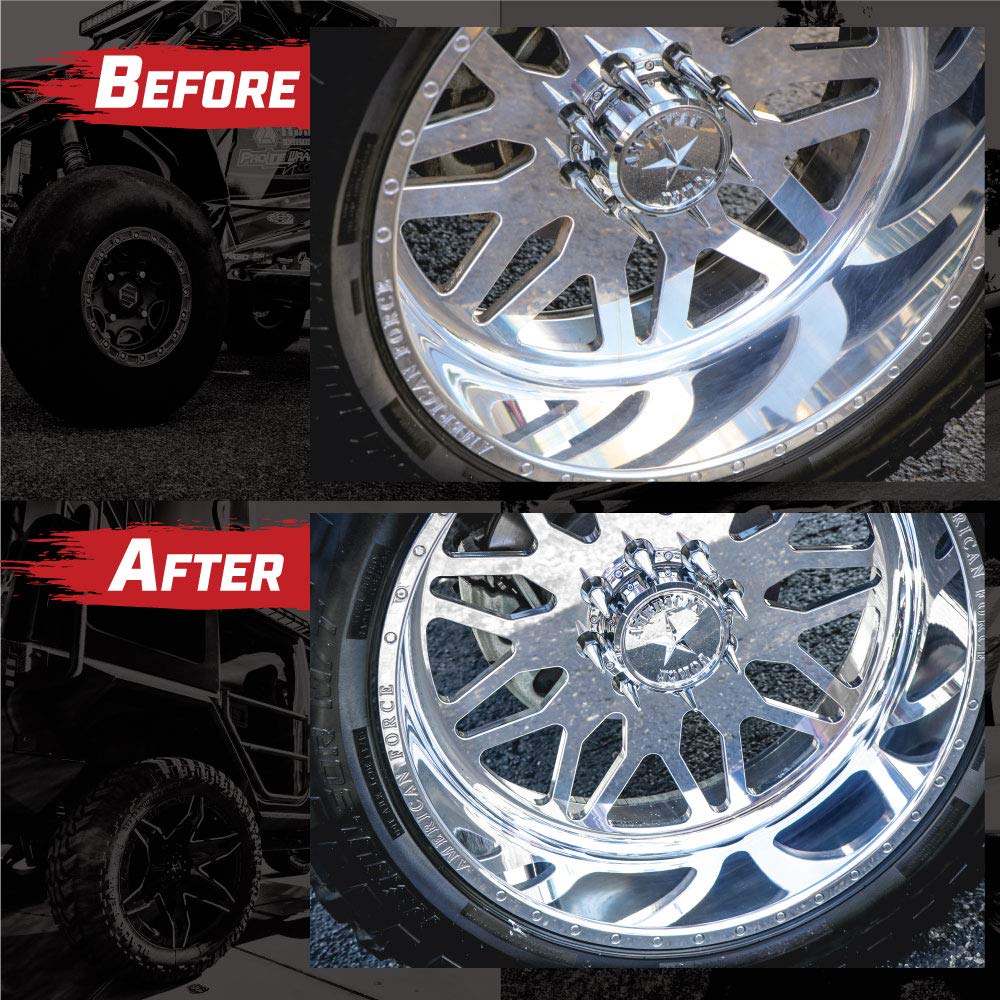 Renegade Products Rebel Pipe Dream chrome pipes before and after cleaning