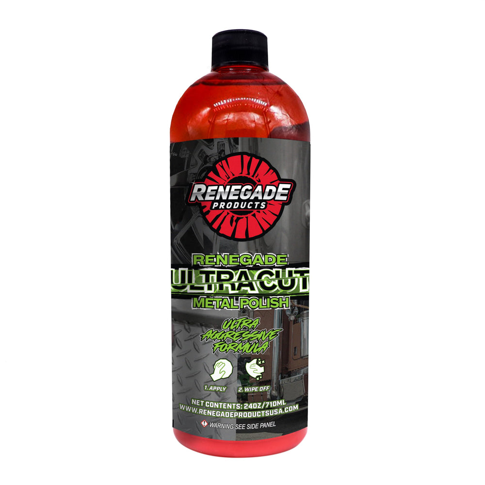 Renegade Ultra Cut Metal Polish oxide removal for a bright, durable finish on metal surfaces.