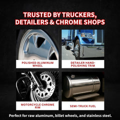 Renegade Ultra Cut Metal Polish is easy to apply with no residue left behind.