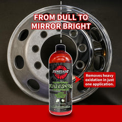 Renegade Ultra Cut Metal Polish delivers showroom-grade shine on stainless steel surfaces.