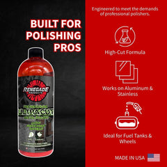 Renegade Ultra Cut Metal Polish finishes brass and copper with lasting luster.