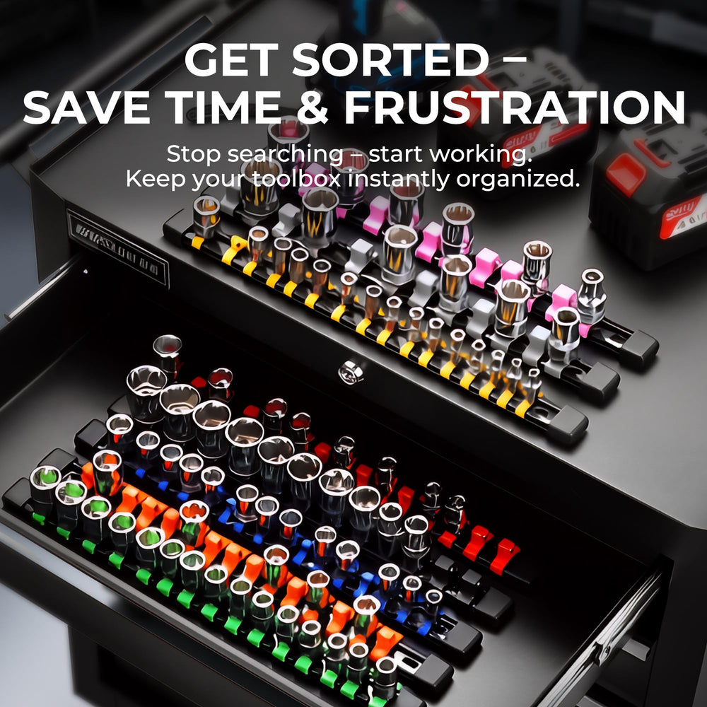 Reniteco drawer-ready system keeps tools visible and reachable.