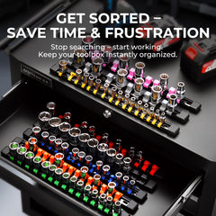 Reniteco drawer-ready system keeps tools visible and reachable.