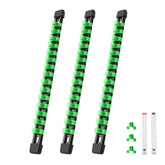 Reniteco socket organizer rail with three tracks for 1/4-inch sockets.