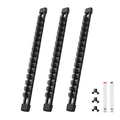 Reniteco socket rail 3-track keeps sockets organized and within easy reach.