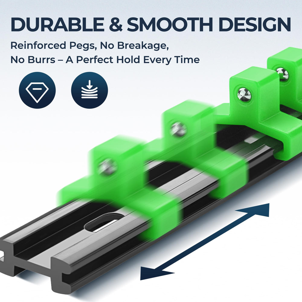 Reniteco spring-loaded clip system provides a secure click-in placement.
