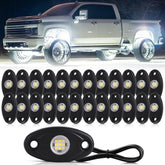 RENMAII-LIGHT 24-pod white rock light kit mounted under a vehicle for enhanced visibility