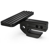 Reno bumper step with slider front view shows rugged aluminum construction.