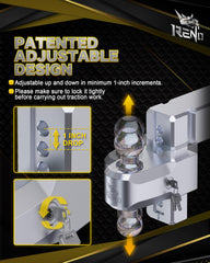 RENO chrome ball head supports heavy-duty towing in demanding conditions.