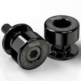 RENO SP1-M6 swingarm spool side view in black for secure parking and maintenance