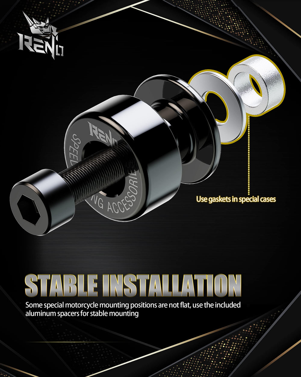 Reno SP1-M8 durable 6061 aluminum body for long-lasting strength.