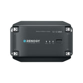 Renogy DC to DC charger 12V 20A installation shows safe mounting for RVs and boats