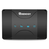 Renogy DC-DC MPPT charger installed in an RV electrical bay powering two battery banks