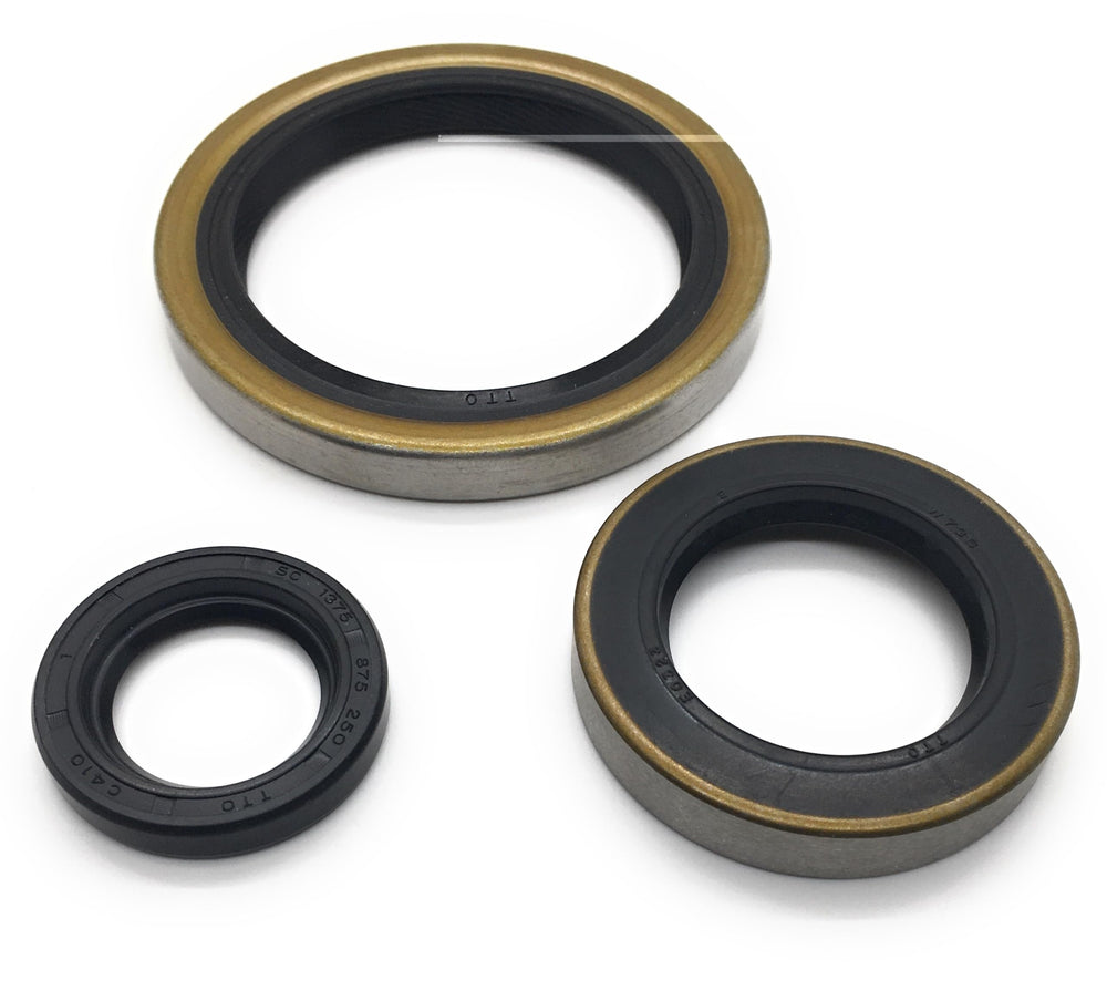 Alpha One Gen I upper seal kit contents highlight new stainless steel OD seals for longevity.