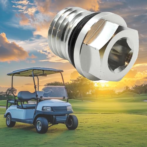 EZ GO golf cart drain plug shown with 2008+ TXT and RXV compatibility.