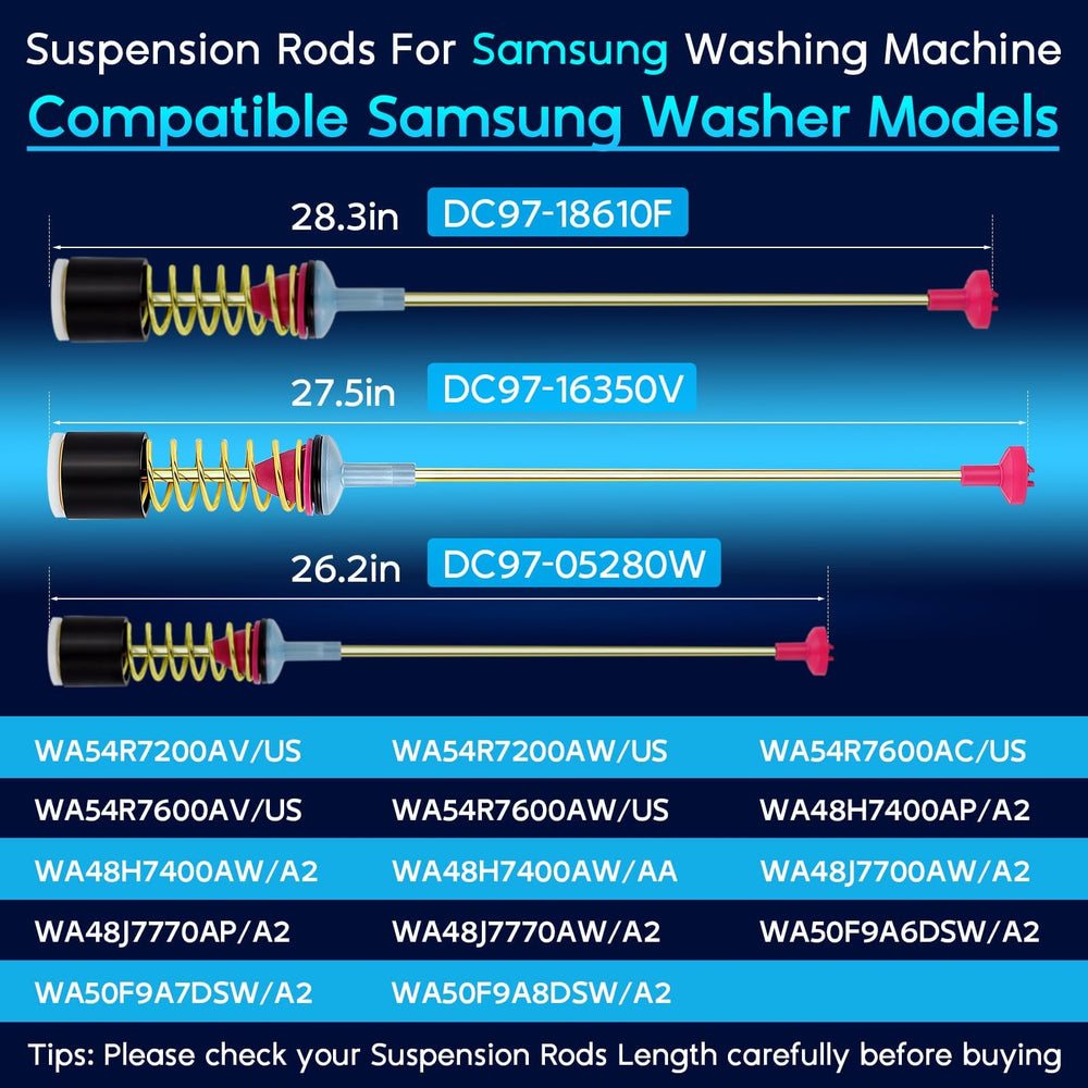 Replizo DC97-16350V rod install closeup emphasizes easy-fit compatibility.