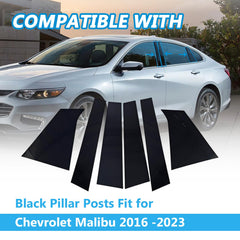 Repustor glossy piano black finish adds luxury to Malibu pillar frames.