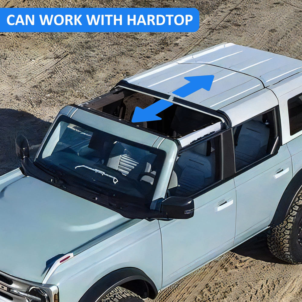 RERPRO sunshade reduces wind noise and debris for off-road trips