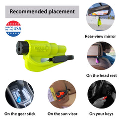 RESQME proudly made in USA safety tool label.