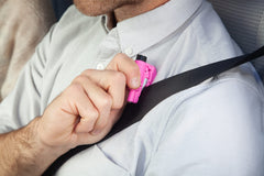 RESQME seatbelt cutter close-up for fast, clean cuts.