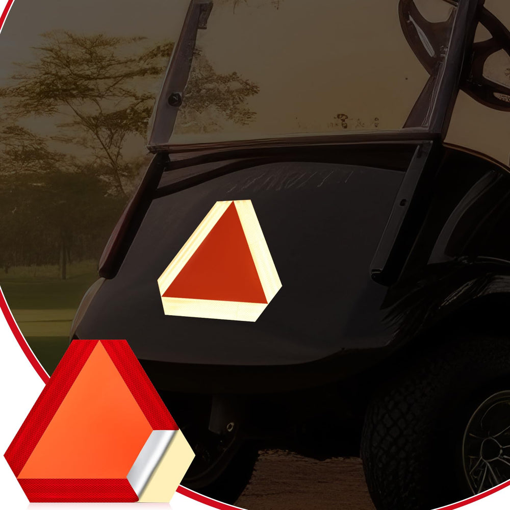 Resurhang signs suit golf carts and trailers for road caution.