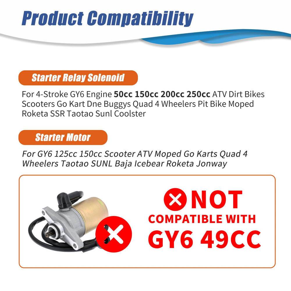 Retepif GY6 starter relay solenoid for quick engagement and reliable starts.