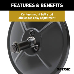 RETRAC universal 5/16-inch stud fits many trucks, garages and shops.