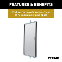 RETRAC 610301 universal stud mount confirming compatibility with standard mirror loops
