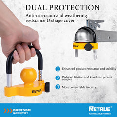 RETRUE aluminum body with steel core trailer lock